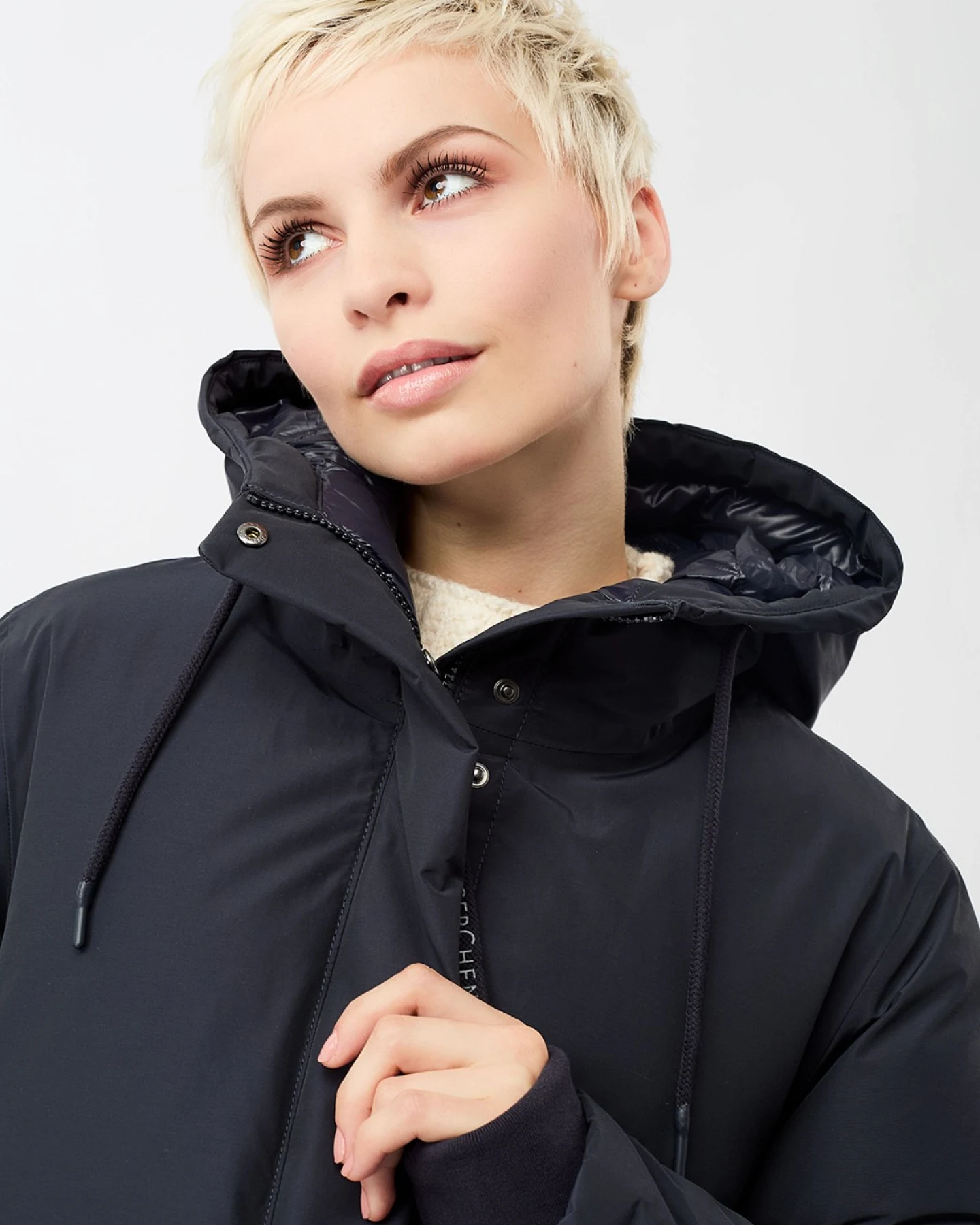 Jacke Lang Mit Kapuze – Ansicht 5