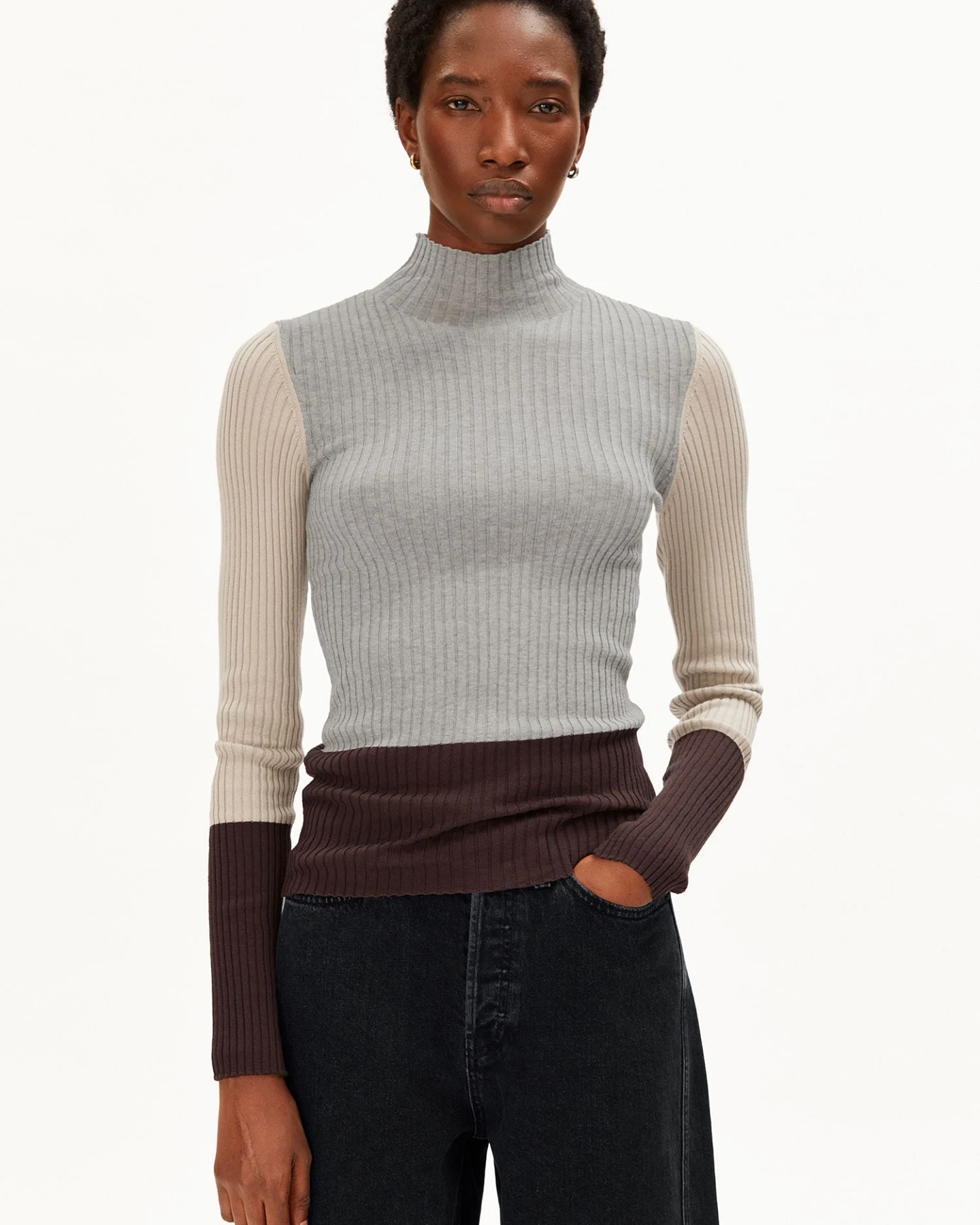 ARMEDANGELS Pullover ALAANIA PATCH (GOTS) – Ansicht 2