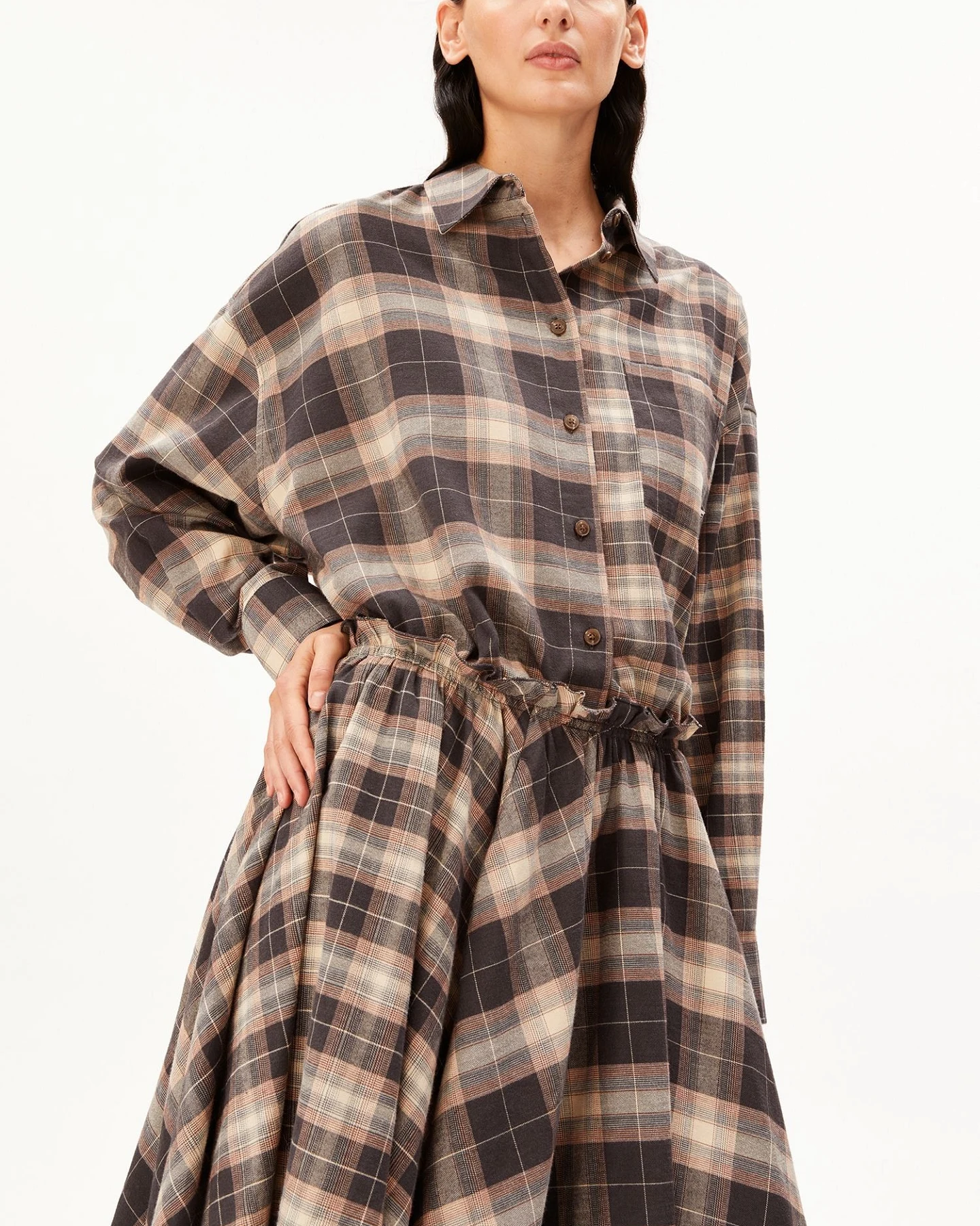 ARMEDANGELS Bluse NALAANI PATCHED CHECK – Ansicht 2