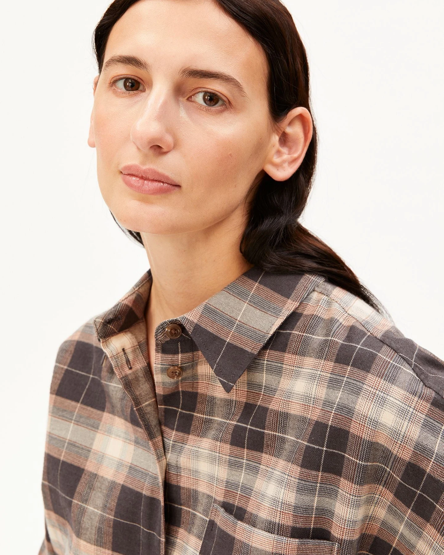 ARMEDANGELS Bluse NALAANI PATCHED CHECK – Ansicht 4
