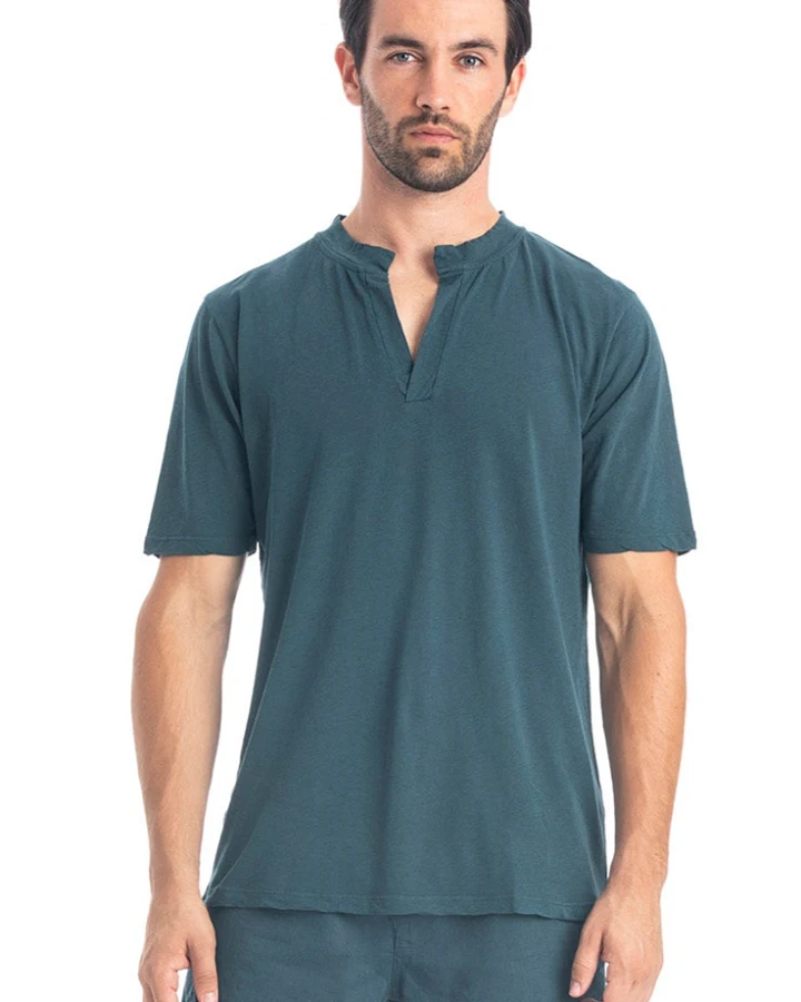 RAVENS VIEW IBIZA Herren vegan T-Shirt Cruise Ocean Blue