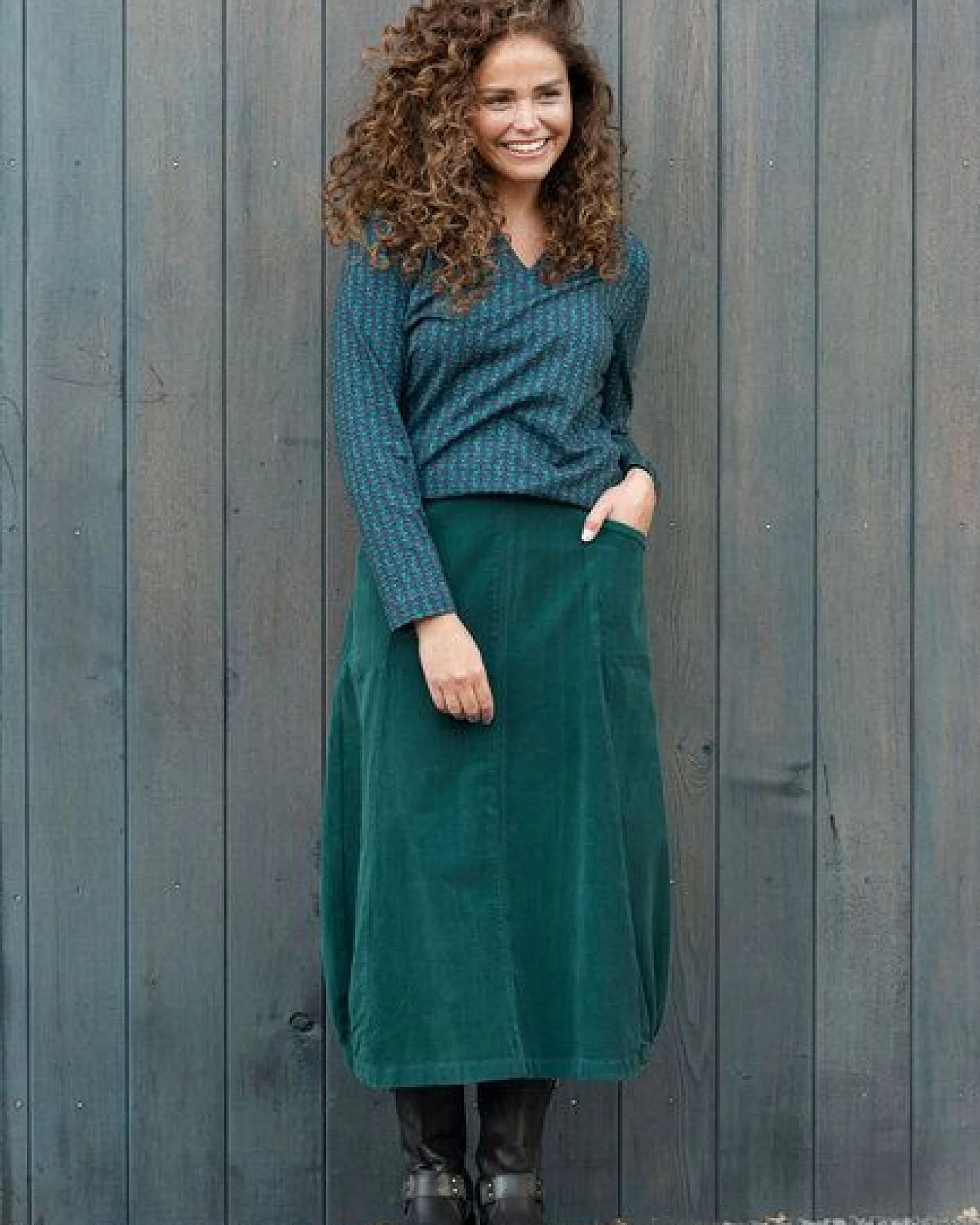 Heidekönigin Feincord Rock - GOTS – Ansicht 2
