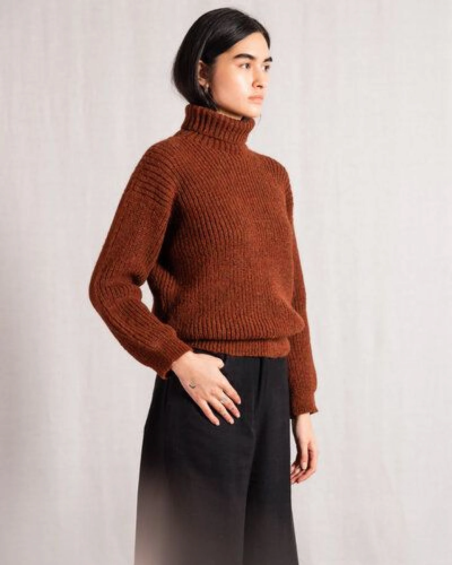 Jyoti - Fair Works Baby-Alpaka Turtleneck Strickpullover Sabeti – Ansicht 3