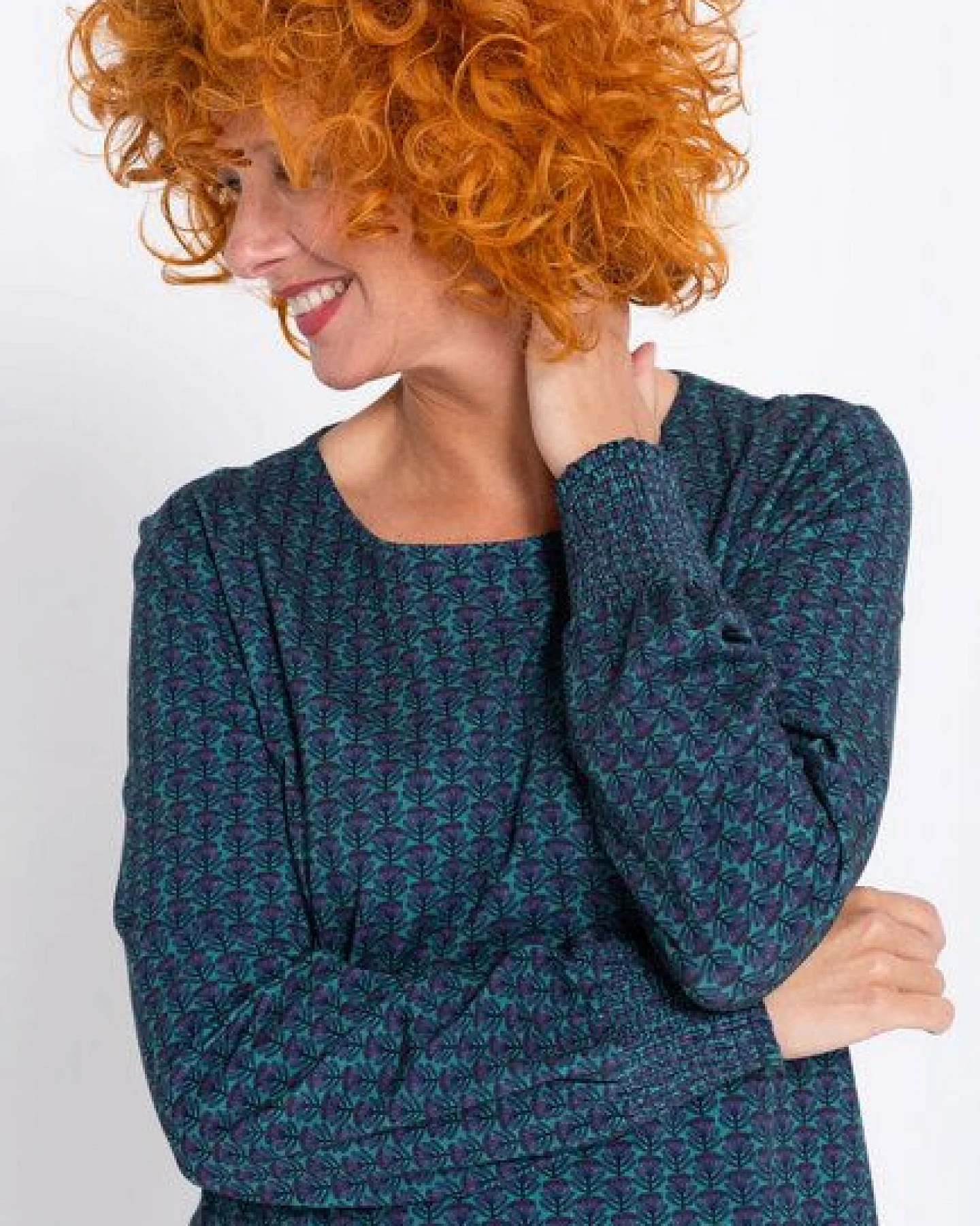 Heidekönigin Jersey Kleid bedruckt - GOTS – Ansicht 3