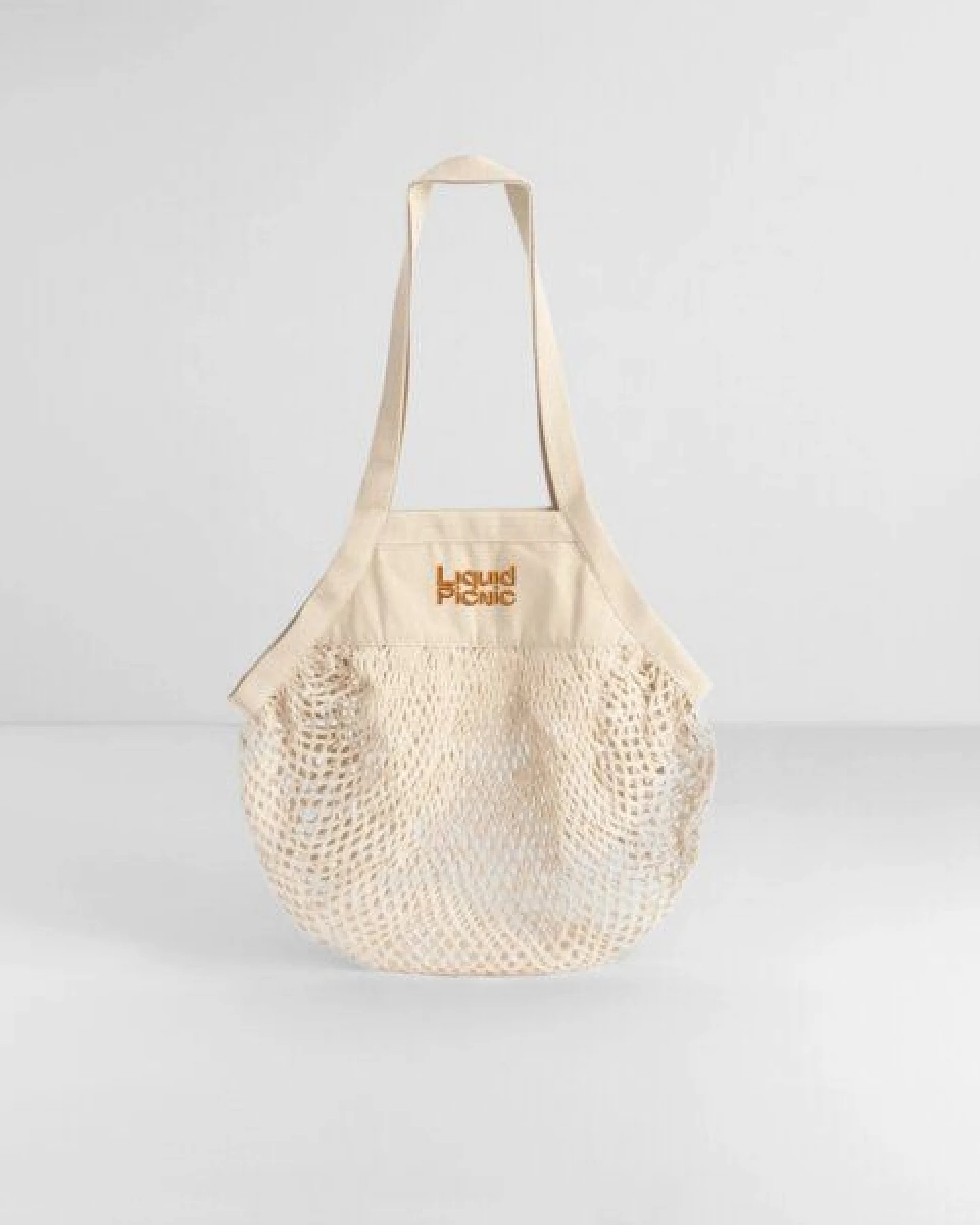 Eukidien The Picnic Bag · Mesh-Einkaufstasche aus Bio-Baumwolle · 38 × 41 cm – Ansicht 2