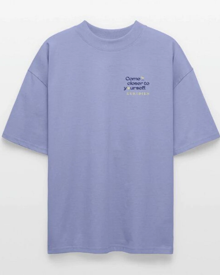 Eukidien The Come Closer Tee · Oversized T-Shirt aus Bio-Baumwolle · Lavendel