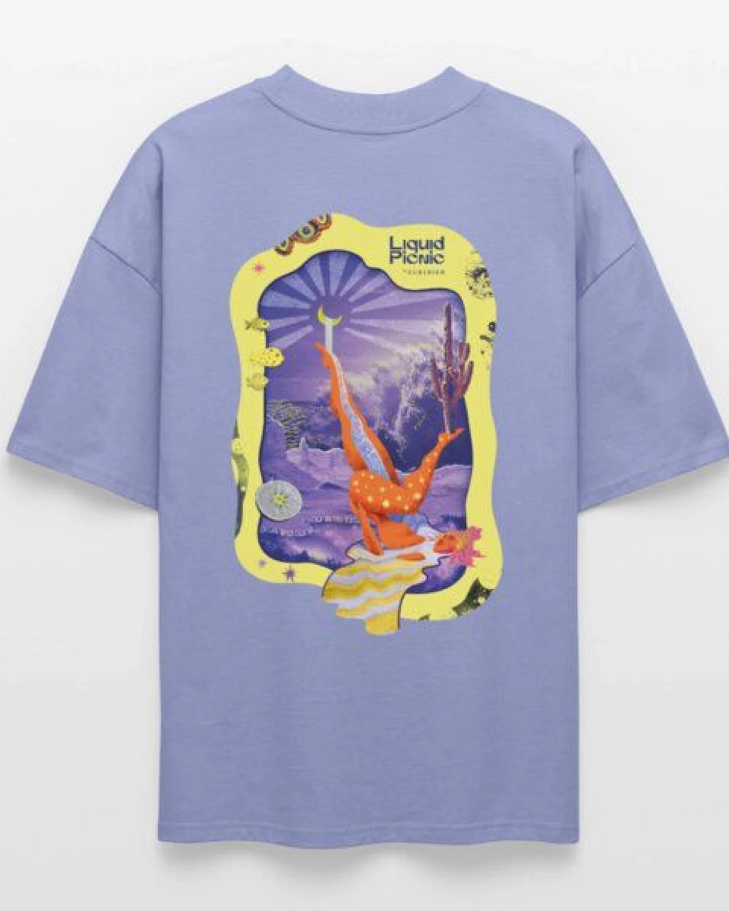 Eukidien The Come Closer Tee · Oversized T-Shirt aus Bio-Baumwolle · Lavendel – Ansicht 2