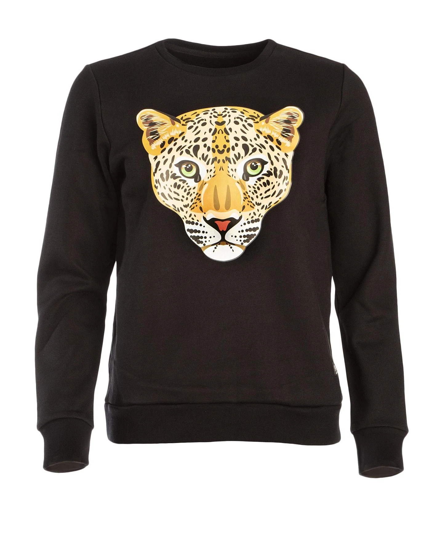 MAHLA Damen vegan Sweatshirt Wild Cat Schwarz – Ansicht 2