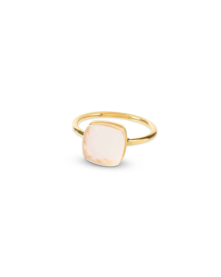 Amadeus Damen vegan Ring Sophia Rosenquarz Gold