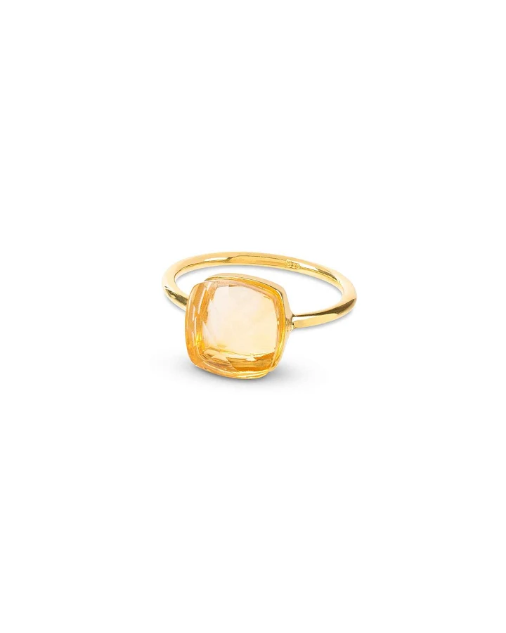 Amadeus Damen vegan Ring Sophia Citrin Gold