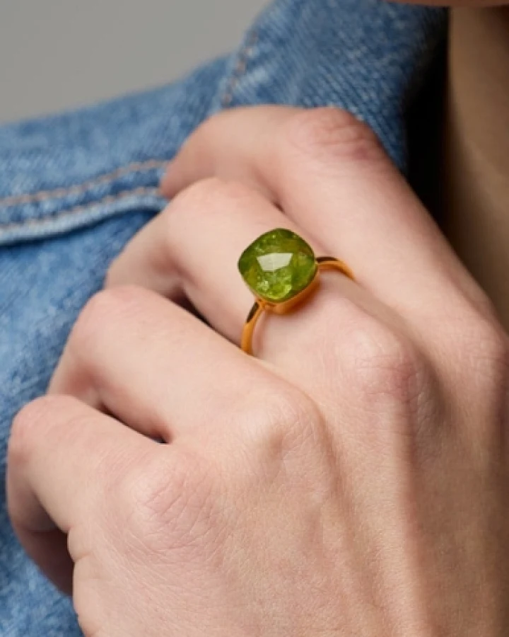 Amadeus Damen vegan Ring Sophia Peridot Gold