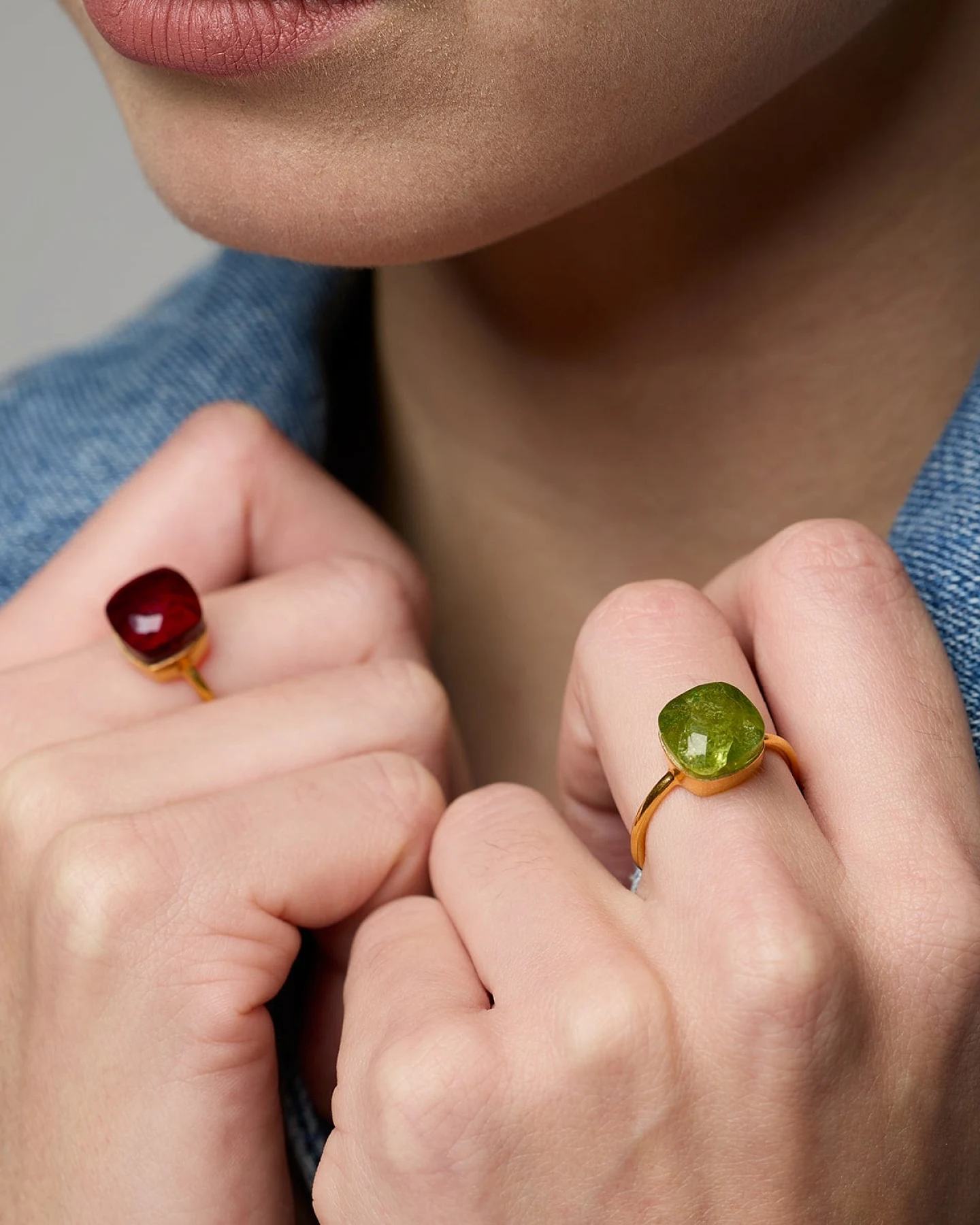 Amadeus Damen vegan Ring Sophia Peridot Gold – Ansicht 2