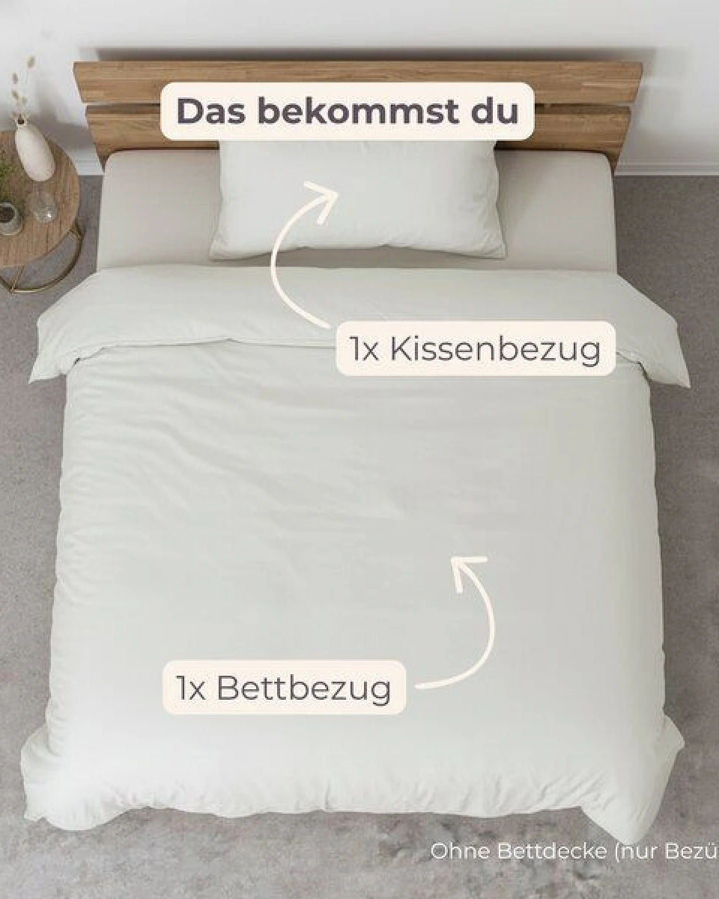 AGA.PIE Bettwäsche-Set aus 100% Lyocell aus Bambuscellulose, für Allergiker – Ansicht 2