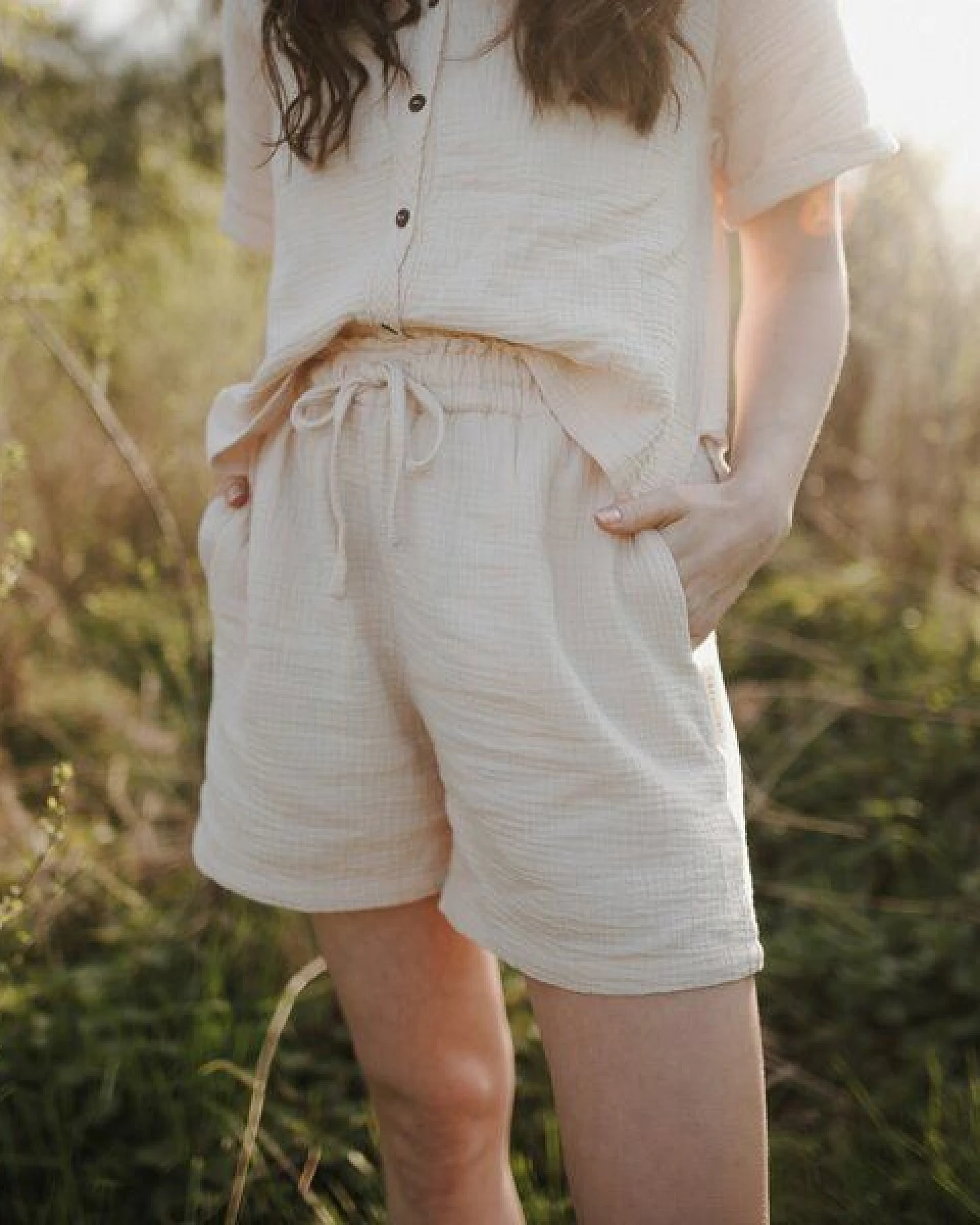 NORDLICHT Musselin Shorts aus 100% Bio-Baumwolle LEJA – Ansicht 3