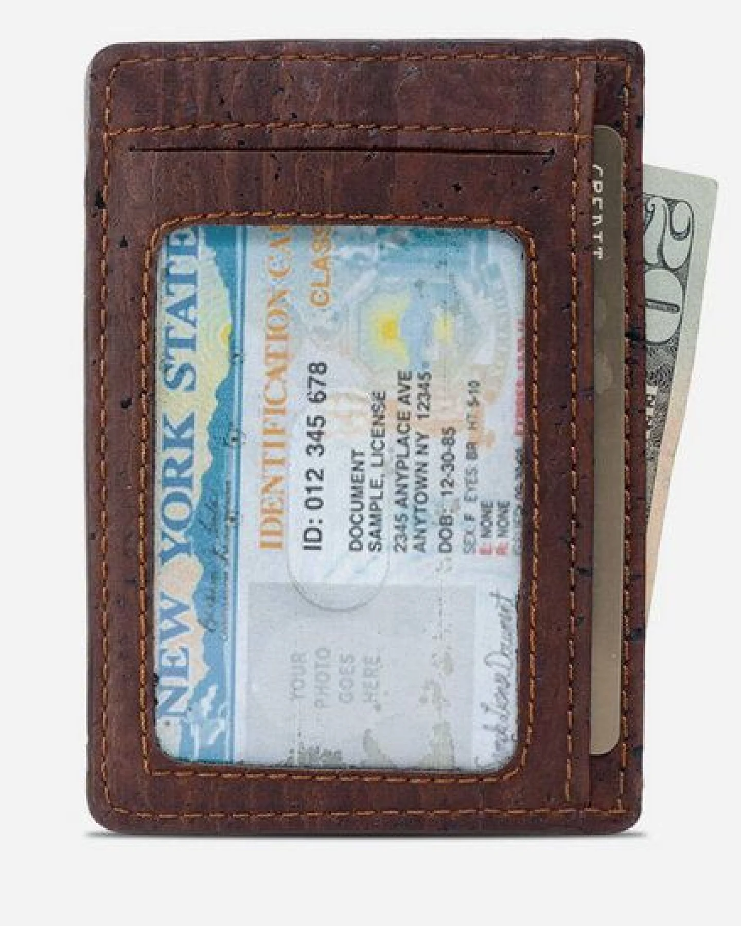 corkor Schmales Portemonnaie - Kartenhalter aus Kork - CK122 – Ansicht 3