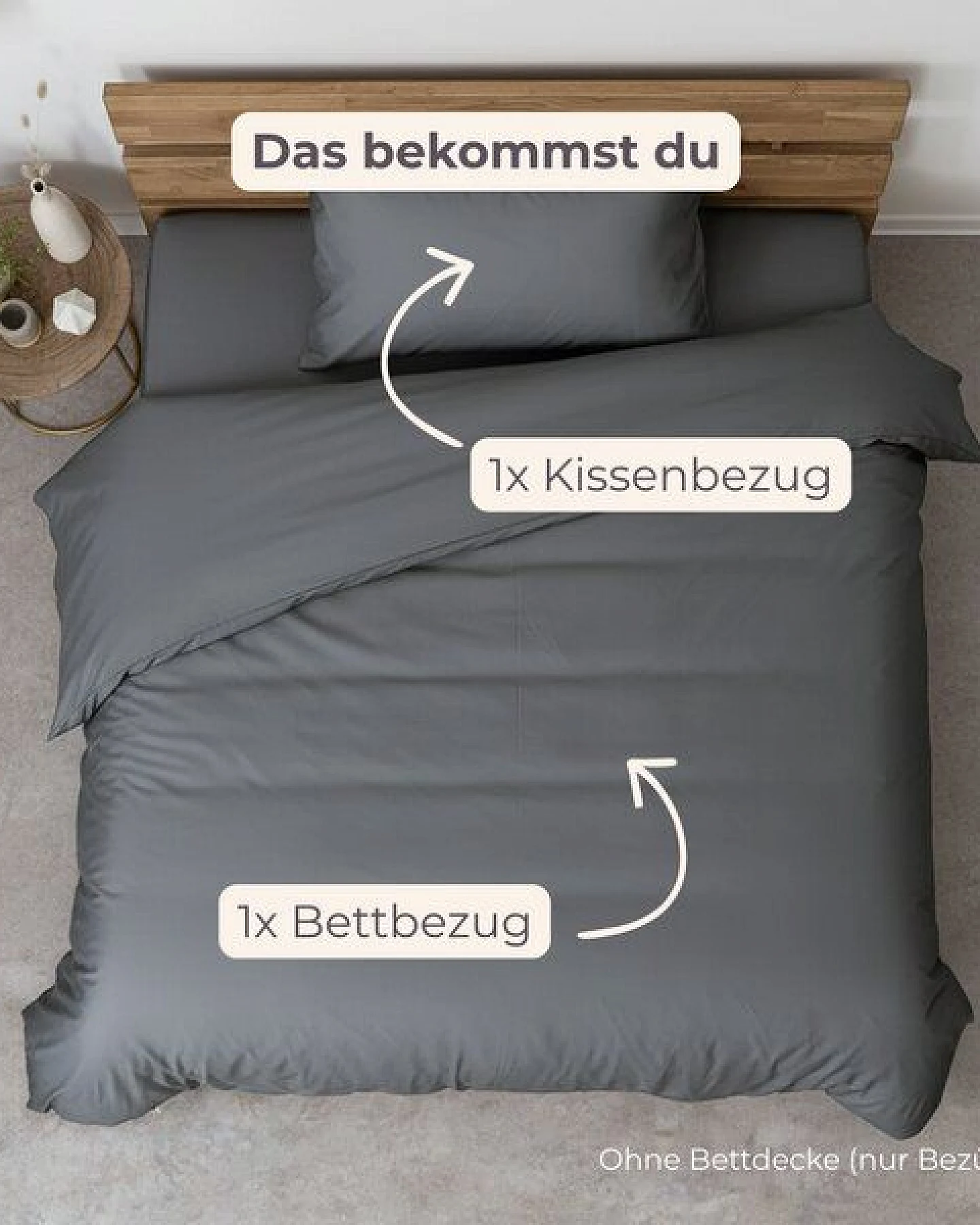 AGA.PIE Bettwäsche-Set aus 100% Lyocell aus Bambuscellulose, für Allergiker – Ansicht 2