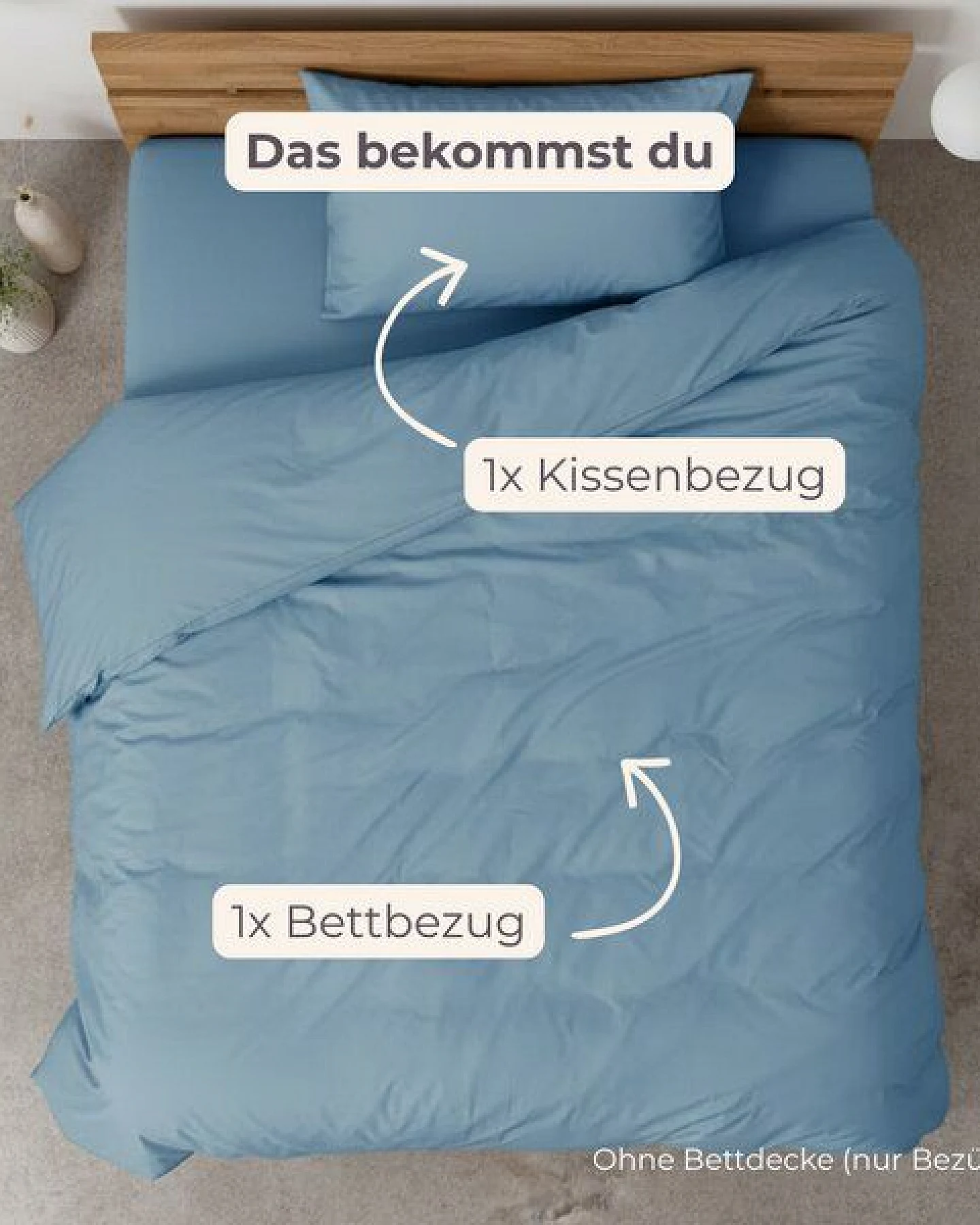 AGA.PIE Bettwäsche-Set aus 100% Lyocell aus Bambuscellulose, für Allergiker – Ansicht 2