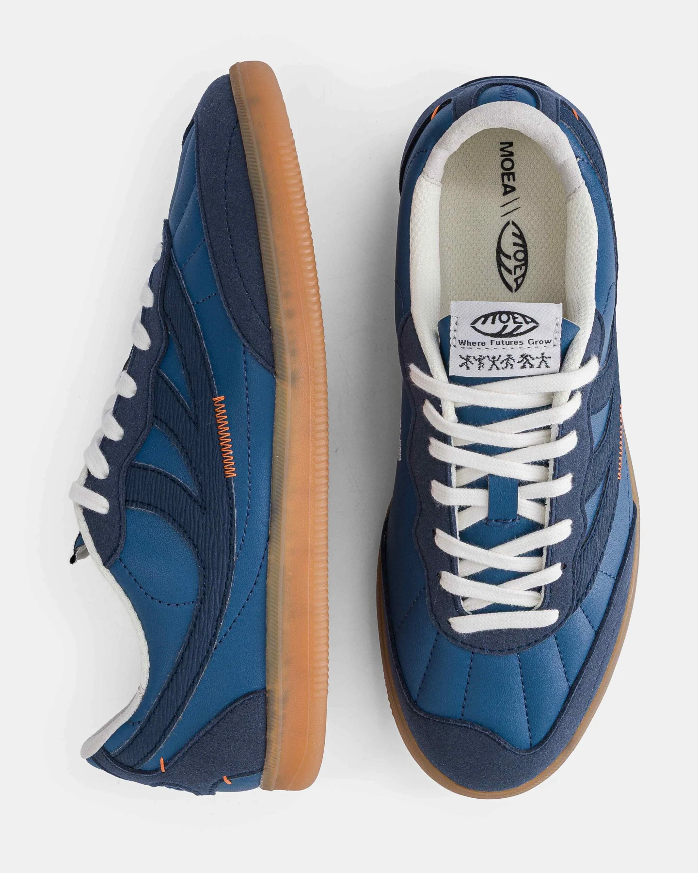 MoEa Herren vegan Sneaker Flow Mushroom Blau – Ansicht 2