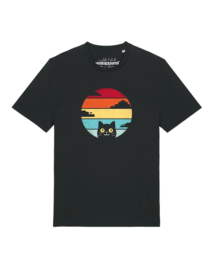 Watapparel T-Shirt Retro Sunset Cat
