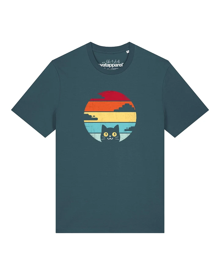 Watapparel T-Shirt Retro Sunset Cat