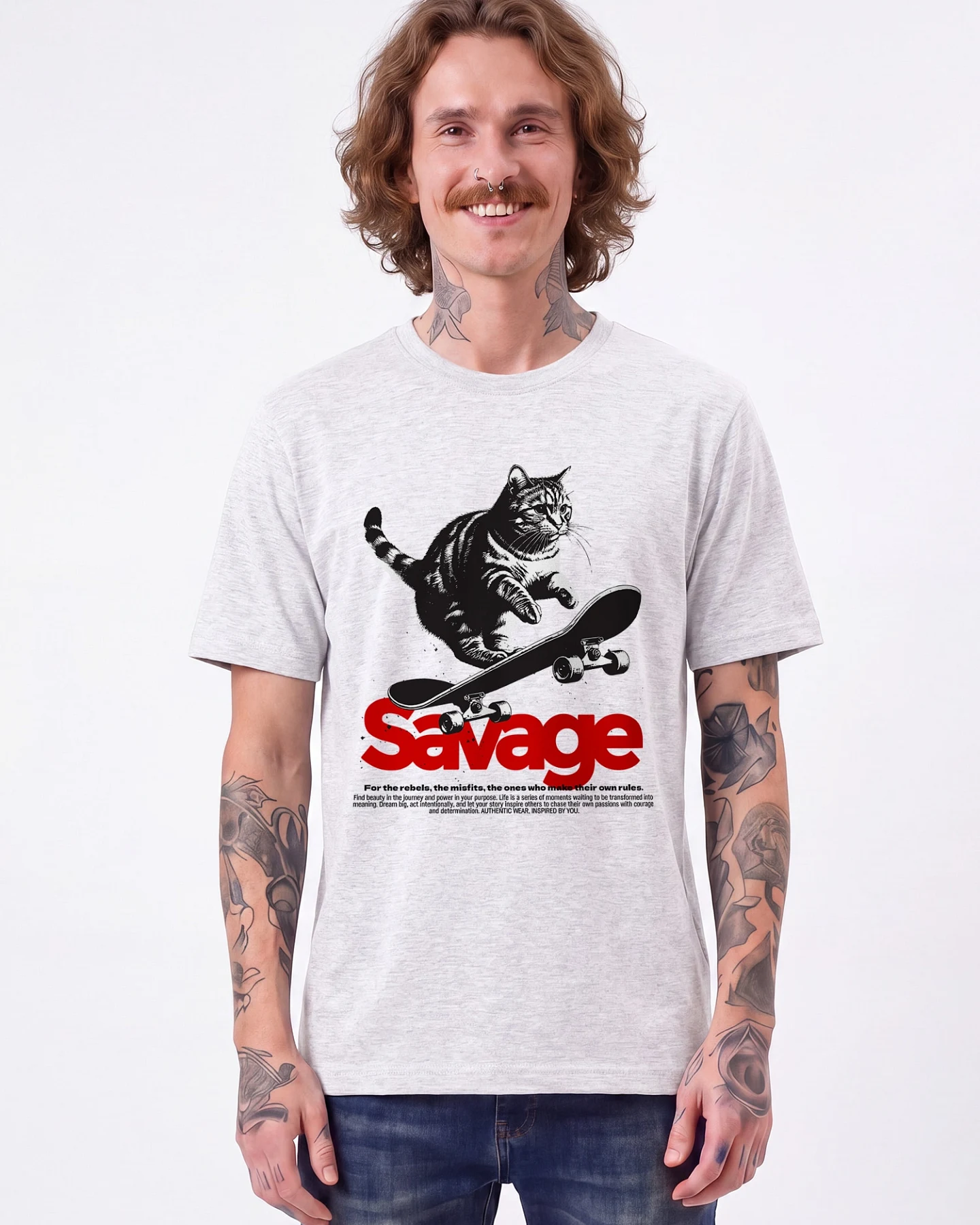 Watapparel T-Shirt Savage cat – Ansicht 2