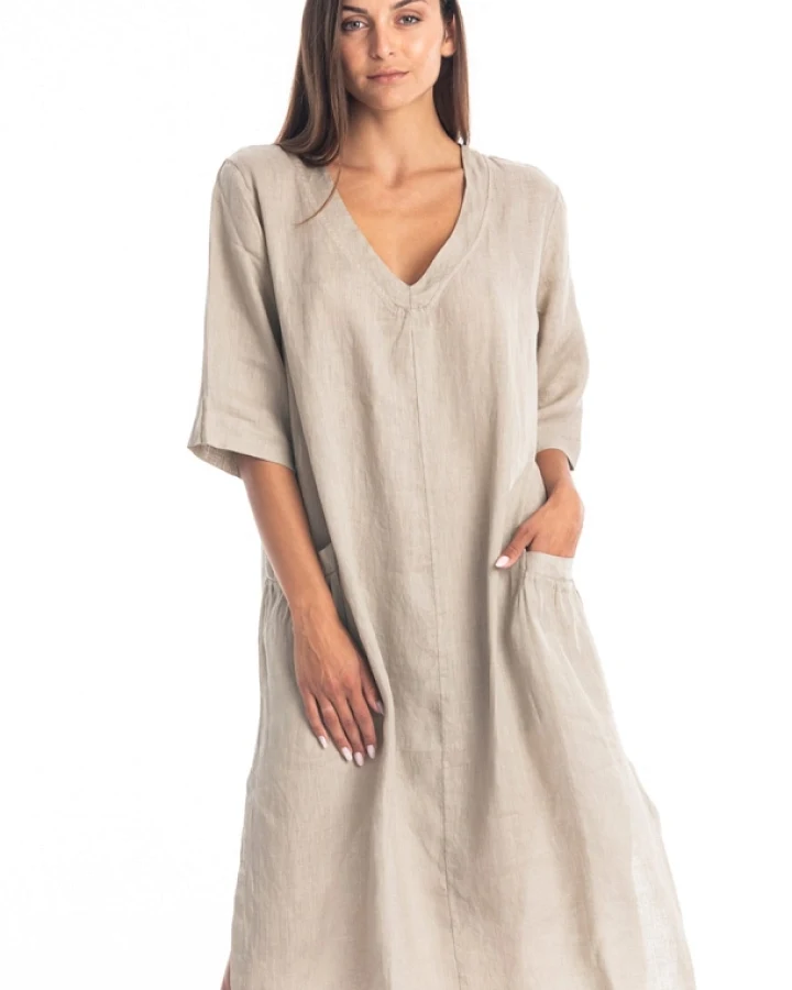 RAVENS VIEW IBIZA Damen vegan Kleid Isola Stone