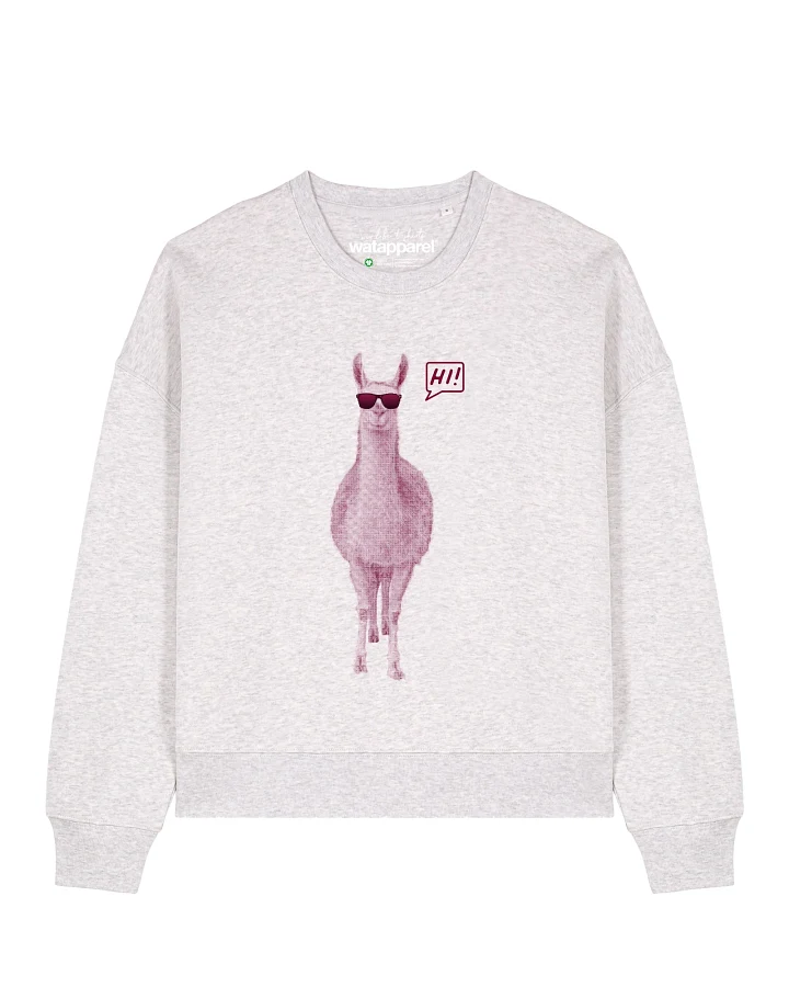 Watapparel Sweatshirt Lama sagt Hi