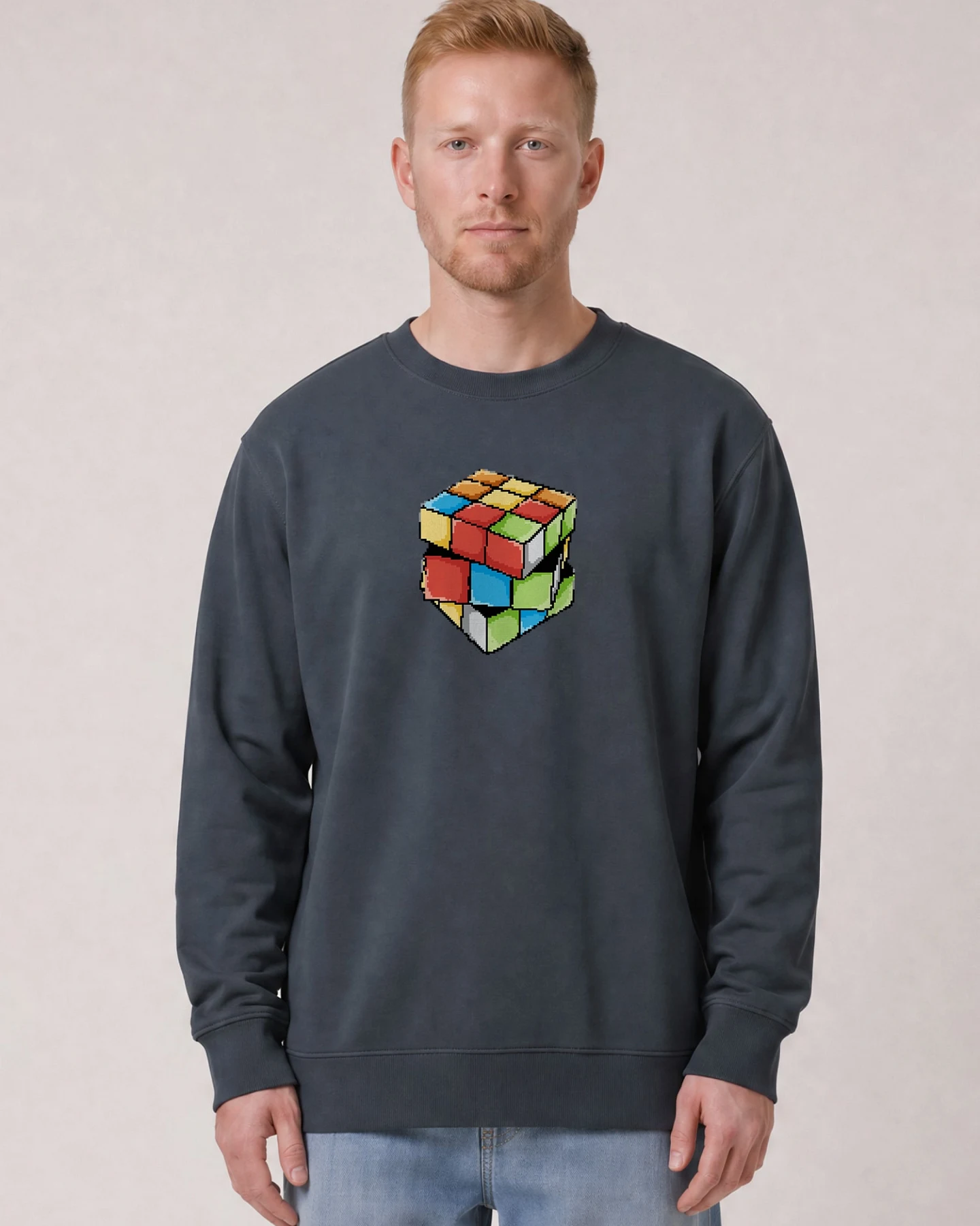 Watapparel Sweatshirt Pixel Zauberwürfel – Ansicht 2