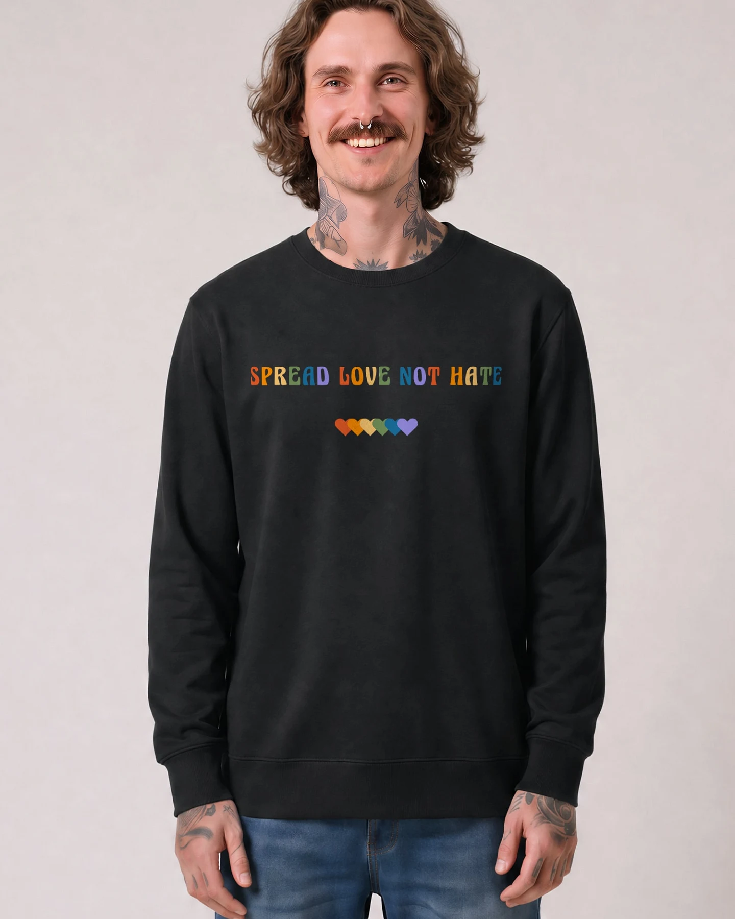Watapparel Sweatshirt Spread Love not Hate – Ansicht 2