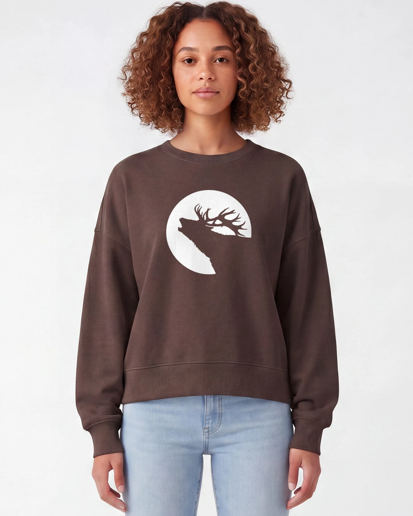 Watapparel Sweatshirt Röhrender Hirsch – Ansicht 2