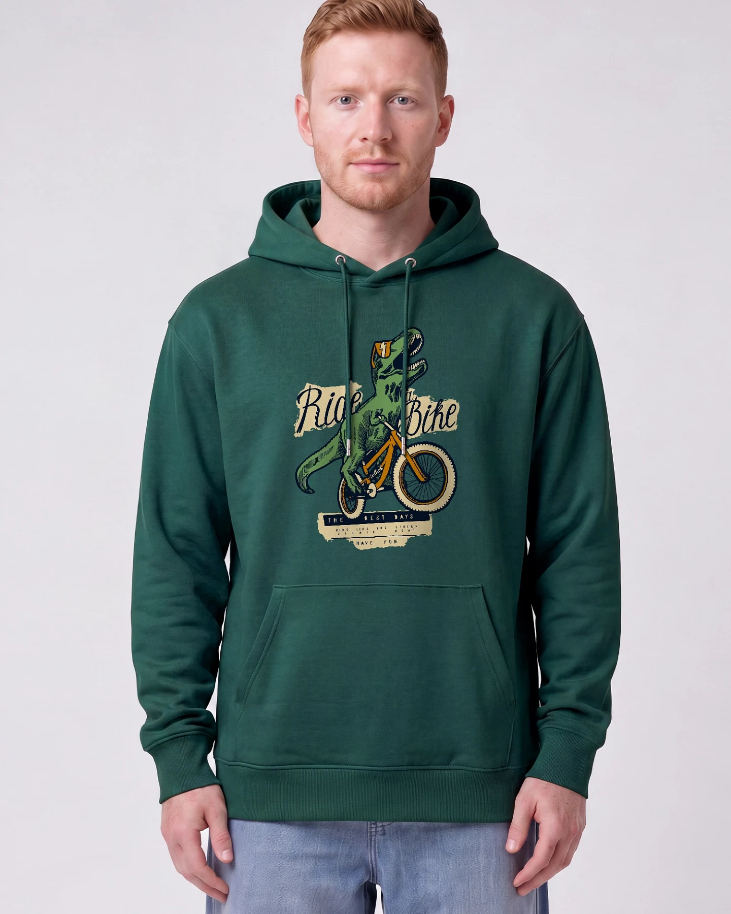 Watapparel Sweatshirt T-Rex Fahrrad – Ansicht 2