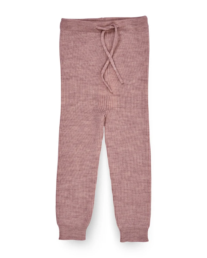 Copenhagen Colors - Rippstrick-Leggings Merinowolle rosenholz