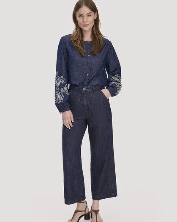 hessnatur Jeans ENNELIE Culotte Wide Leg aus Bio-Denim mit Kapok