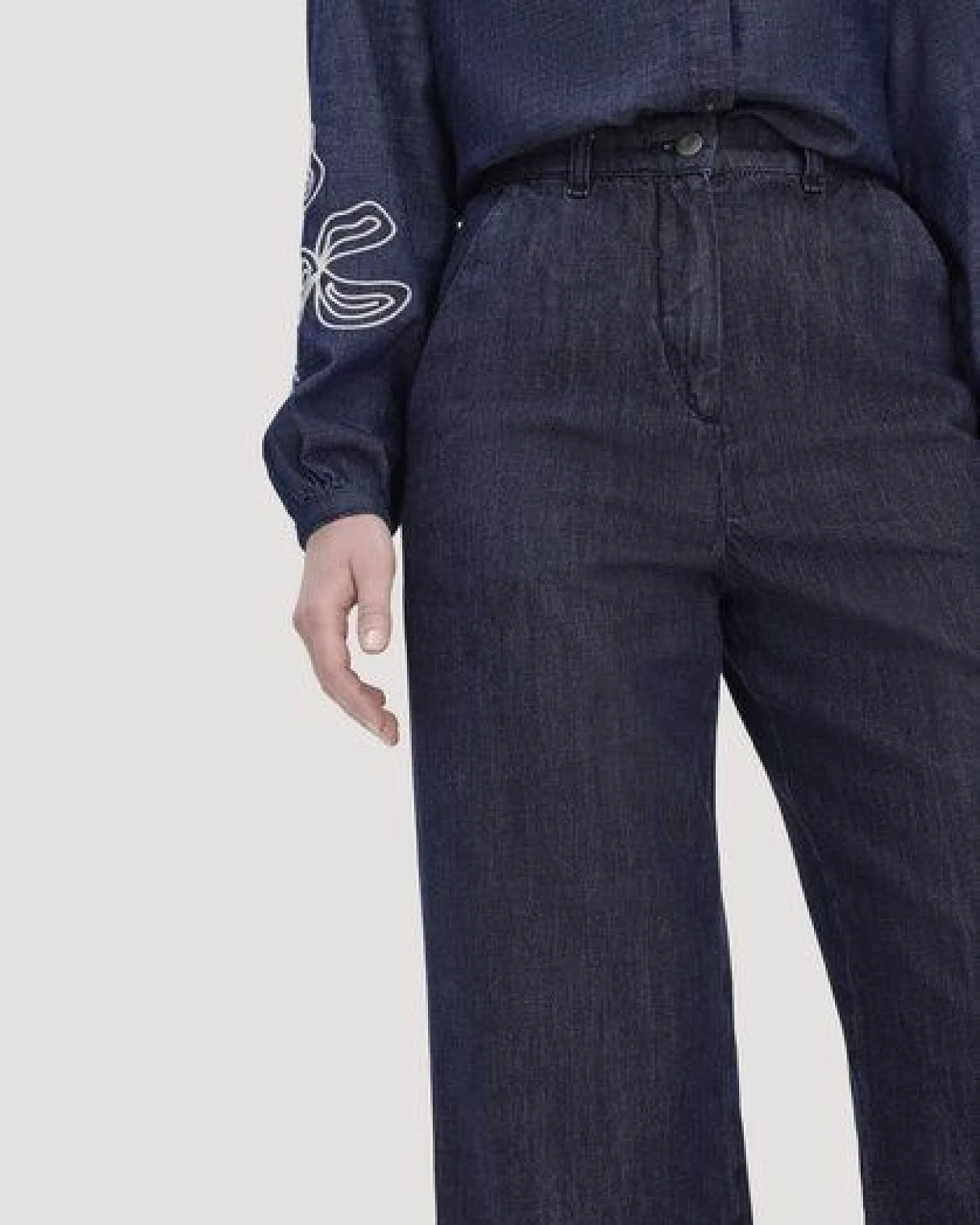 hessnatur Jeans ENNELIE Culotte Wide Leg aus Bio-Denim mit Kapok – Ansicht 2