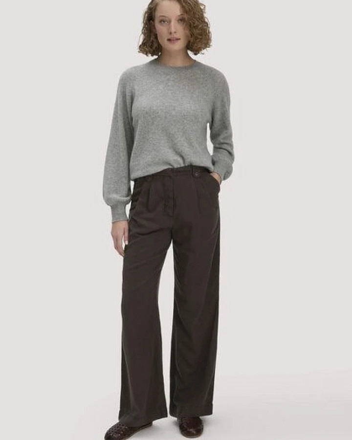 hessnatur Bundfalten Hose Wide Leg aus TENCEL Lyocell