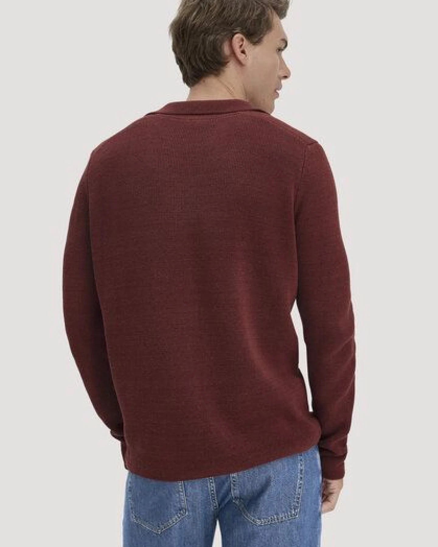 hessnatur Milano Strick Polo Regular aus Leinen mit Bio-Baumwolle und LENZING ECOVERO Viskose – Ansicht 2