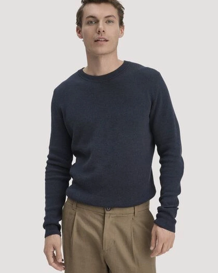 hessnatur Milano Strick Pullover Regular aus Leinen mit Bio-Baumwolle und LENZING ECOVERO Viskose