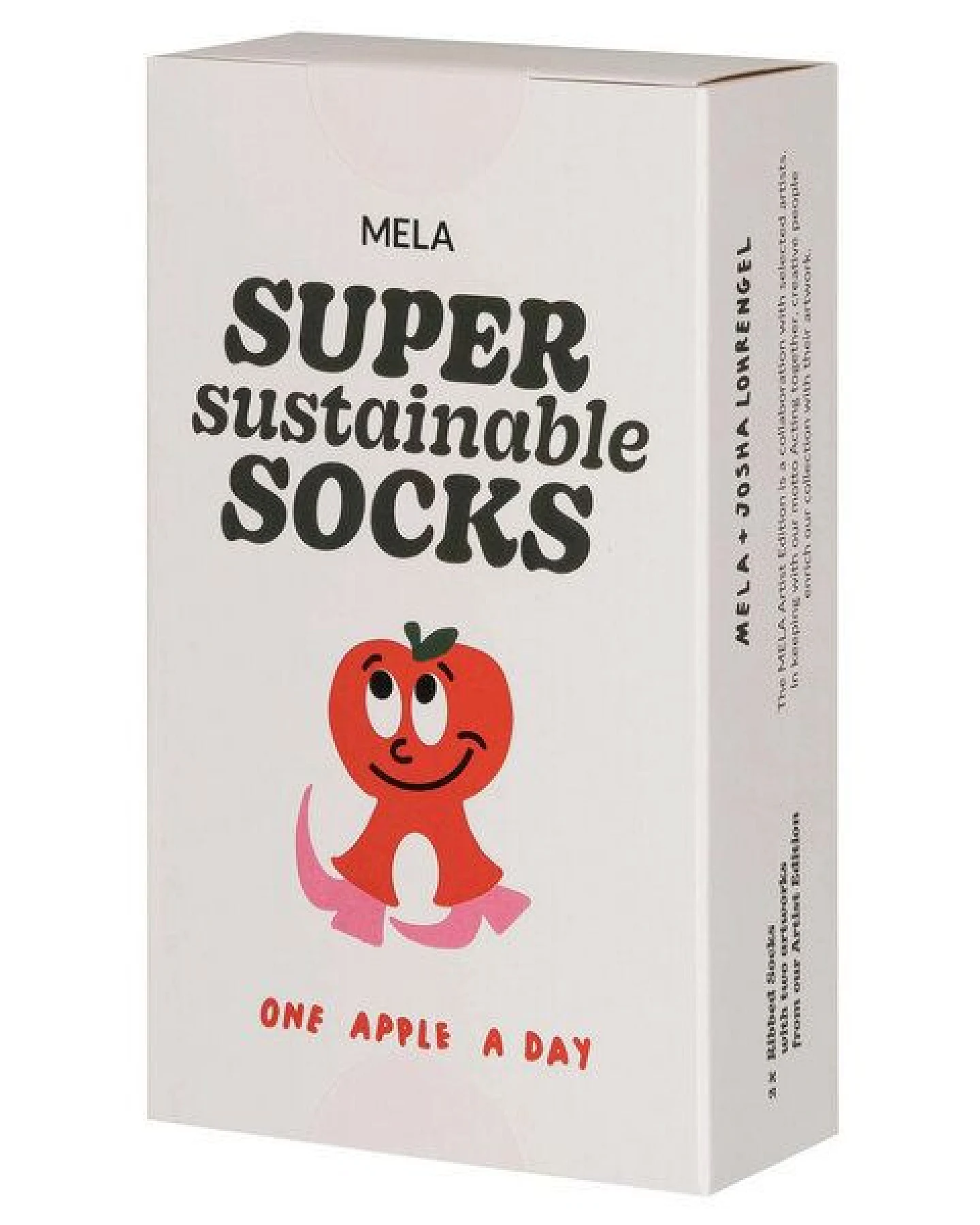 MELA 2 Paar Ripp-Socken mit Stickerei "one apple a day" – Ansicht 2