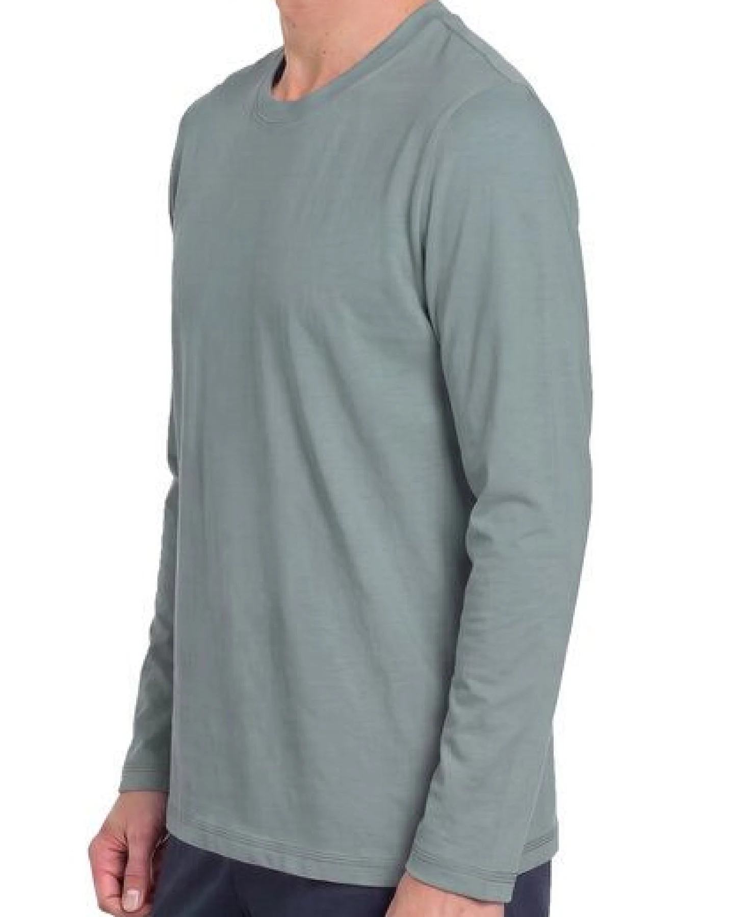 Haasis Bodywear Herren Longsleeve Rundhals, Bio Baumwolle, GOTS zertifiziert – Ansicht 3