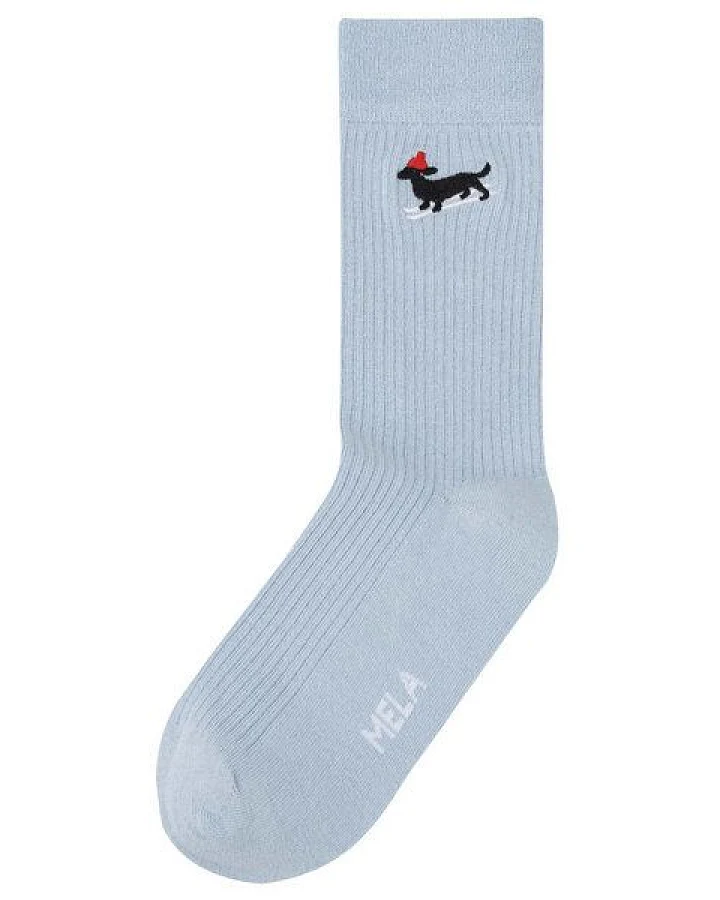MELA Gerippte Socken Dog ski aus Biobaumwoll-Mix
