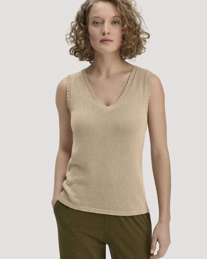 hessnatur Strick Top Regular aus Leinen mit Bio-Baumwolle und LENZING ECOVERO