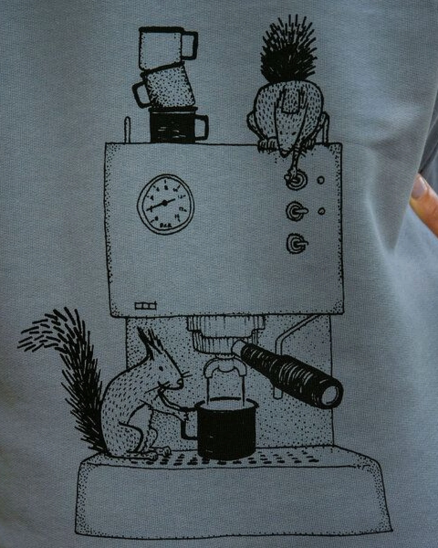 Cmig Hoodie Kaffee-Hörnchen für Kaffeefreunde – Ansicht 2