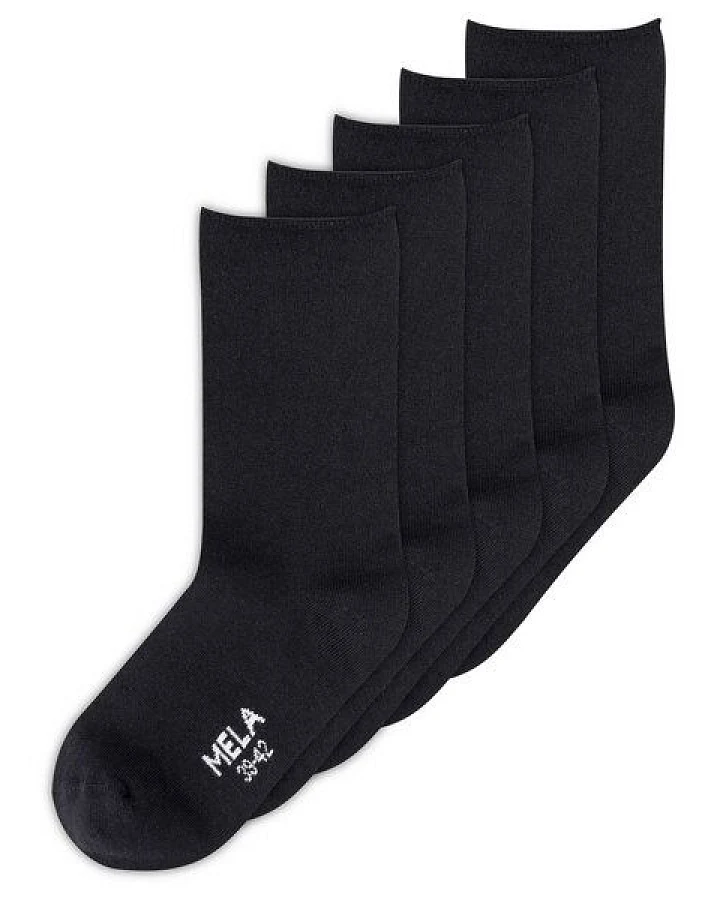 MELA Rollsaum Socken im 5er-Pack aus Biobaumwoll-Mix