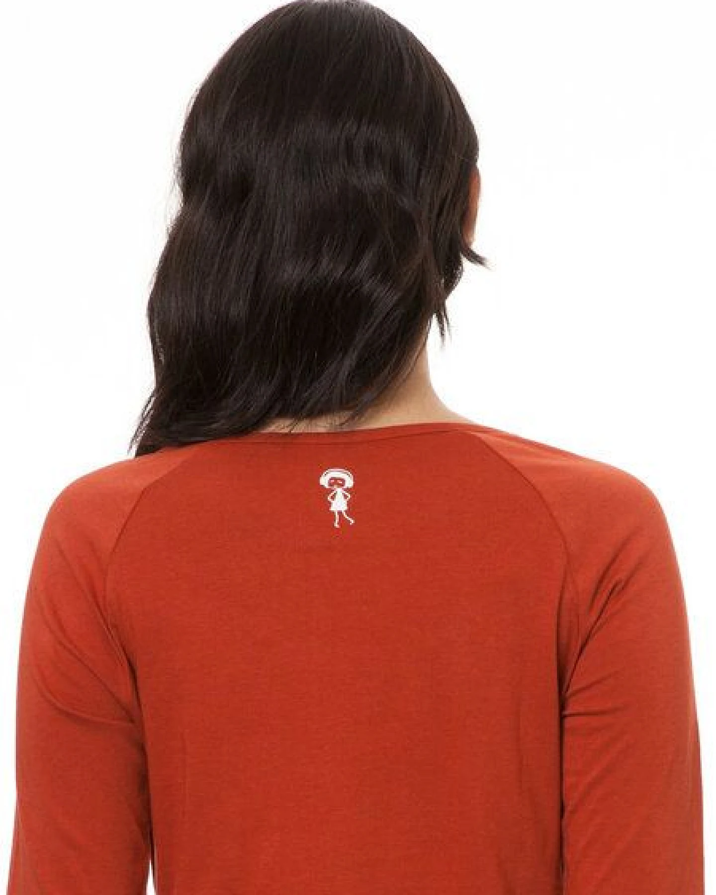 FellHerz Damen Raglan Longsleeve Yogamädchen picante (orange) aus 100% Biobaumwolle – Ansicht 4
