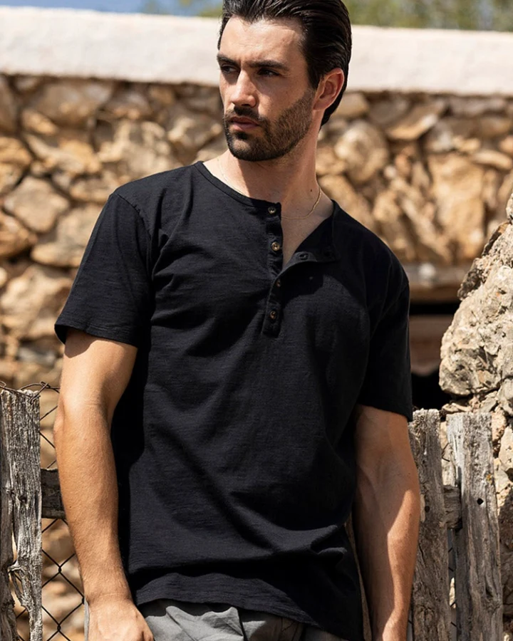 RAVENS VIEW IBIZA Herren vegan T-Shirt Enzo Schwarz