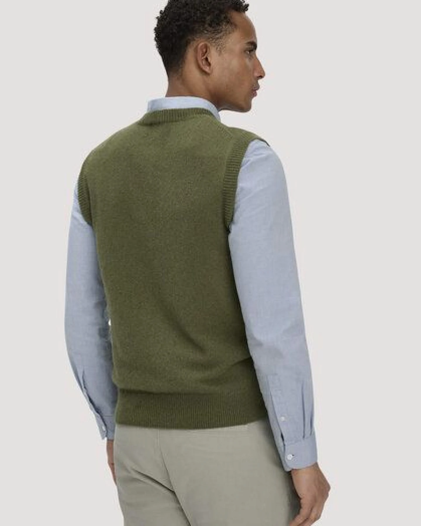 hessnatur Strick Pullunder Regular aus Bio-Merinowolle mit Bio-Baumwolle – Ansicht 2