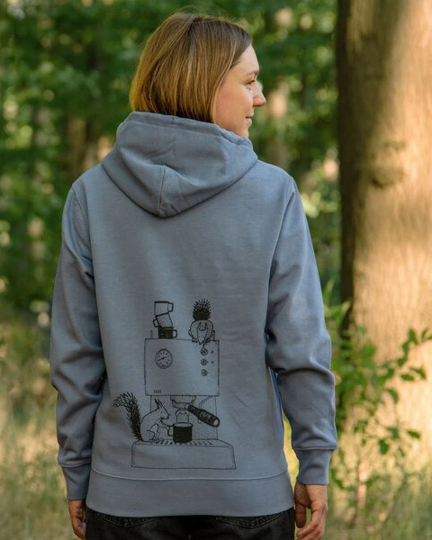Cmig Hoodie Kaffee-Hörnchen für Kaffeefreunde – Ansicht 4