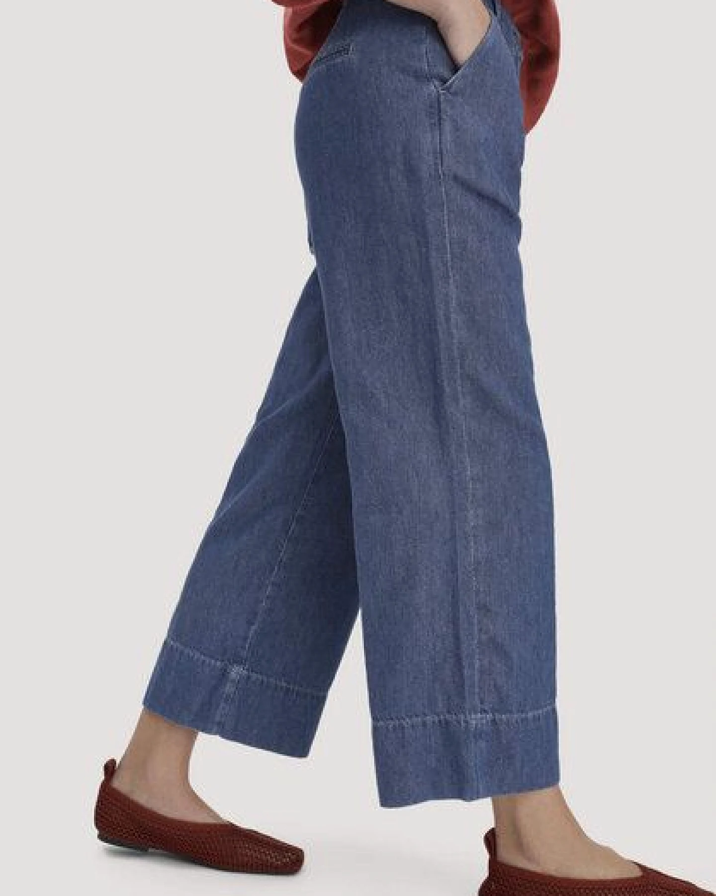 hessnatur Jeans ENNELIE Culotte Wide Leg aus Bio-Baumwolle mit TENCEL Lyocell und Leinen – Ansicht 2