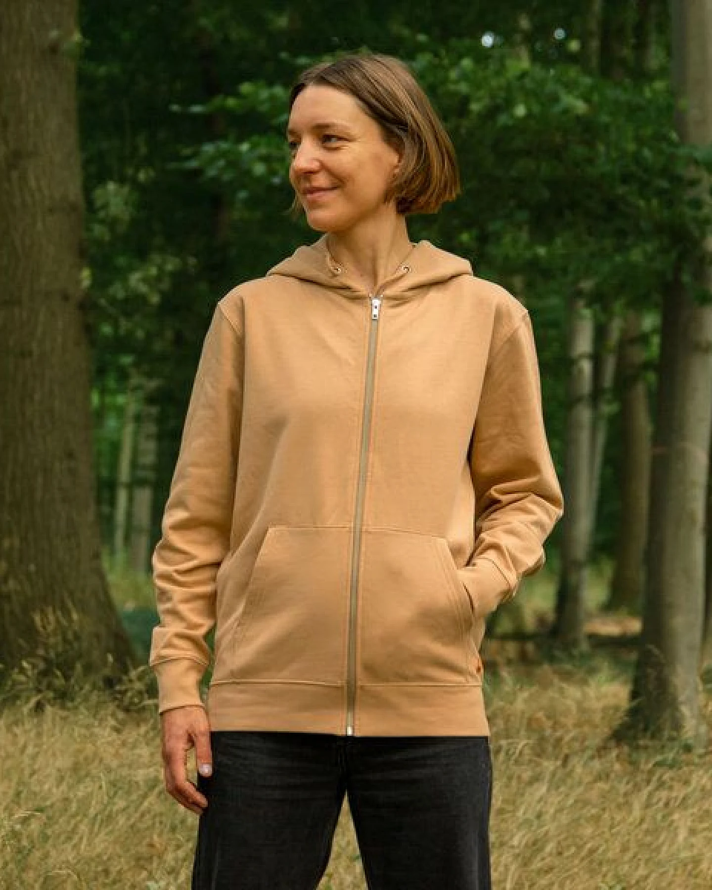 Cmig Kaffee-Hörnchen Kapuzenjacke unisex für Kaffeefreunde – Ansicht 3