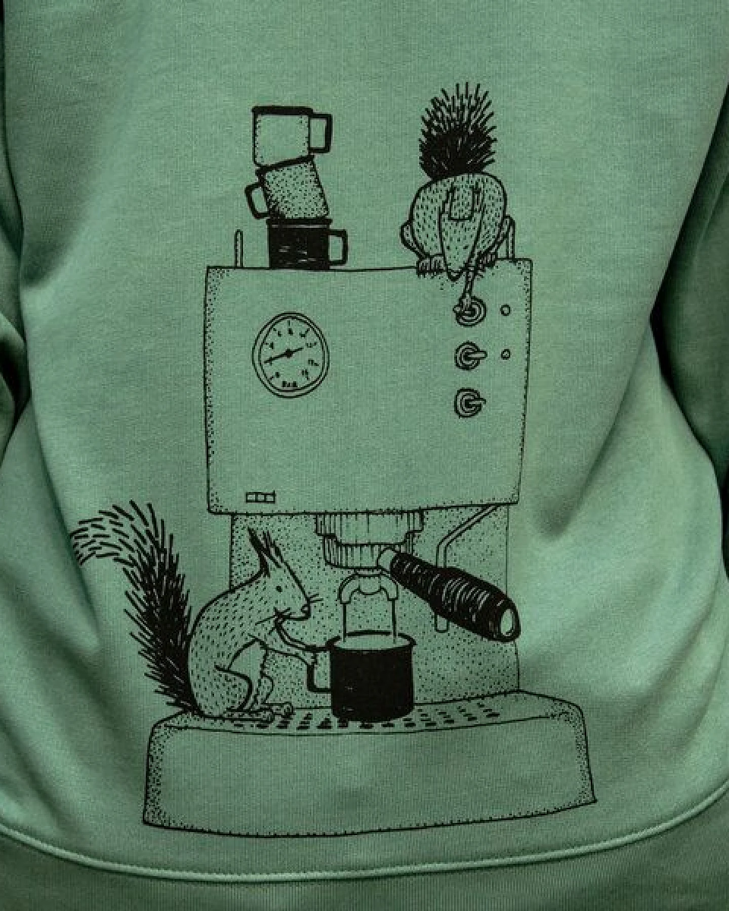 Cmig Kaffee-Hörnchen Kapuzenjacke unisex für Kaffeefreunde – Ansicht 2